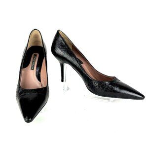 Title: Studio Pollini Black Leather Pointed Toe Heels – Size 39